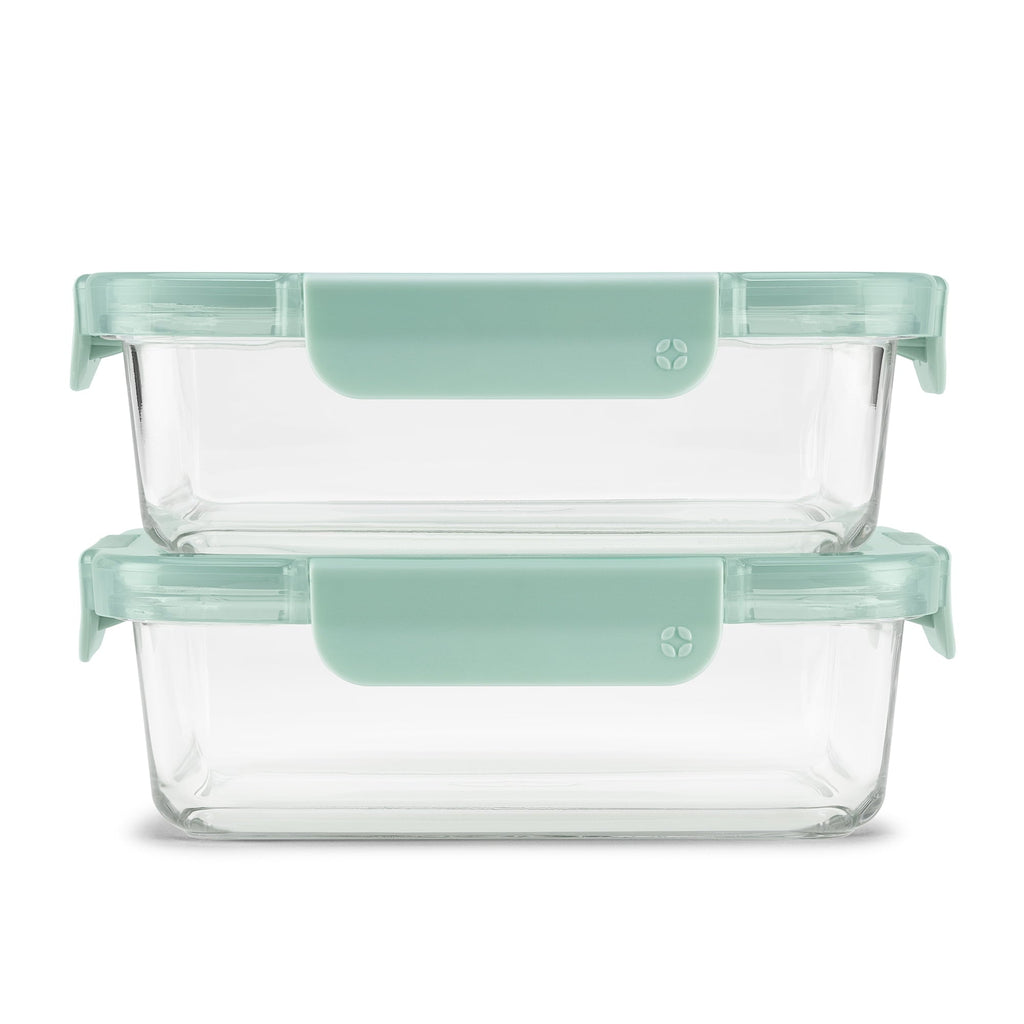 Sweet Treat Shaped 3.4 Cup 2 Pack Glass Meal Prep Containers with Locking Lids - Fun Food Fidget Cookie Squishable Toy - Default Title