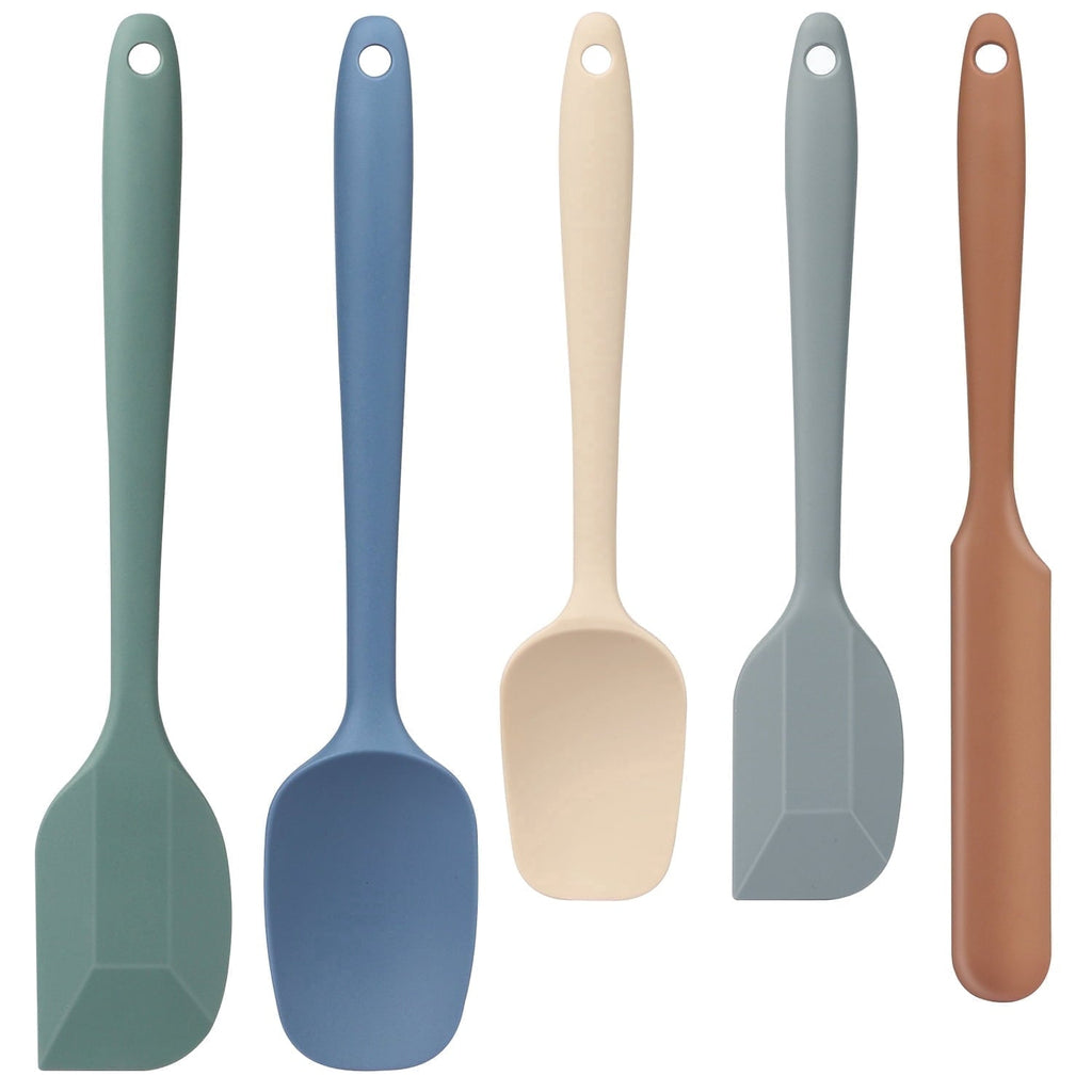 Heat-Resistant Food Grade Silicone Rubber Spatula Set, 5 Pcs Kithen Cooking Mixing Utensil Set, BPA-Free High Heat Resistant... - Heat-Resistant Silicone Cooking Spatula Turner - Default Title