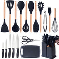 Heavy Duty Kitchen Utensils Set- 19 Pcs Silicone Cooking Utensils Set for Nonstick Cookware-Silicone Spatulas Set, Kitchen Gadge... - Heavy Duty Stainless Steel Kitchen Shears - Default Title