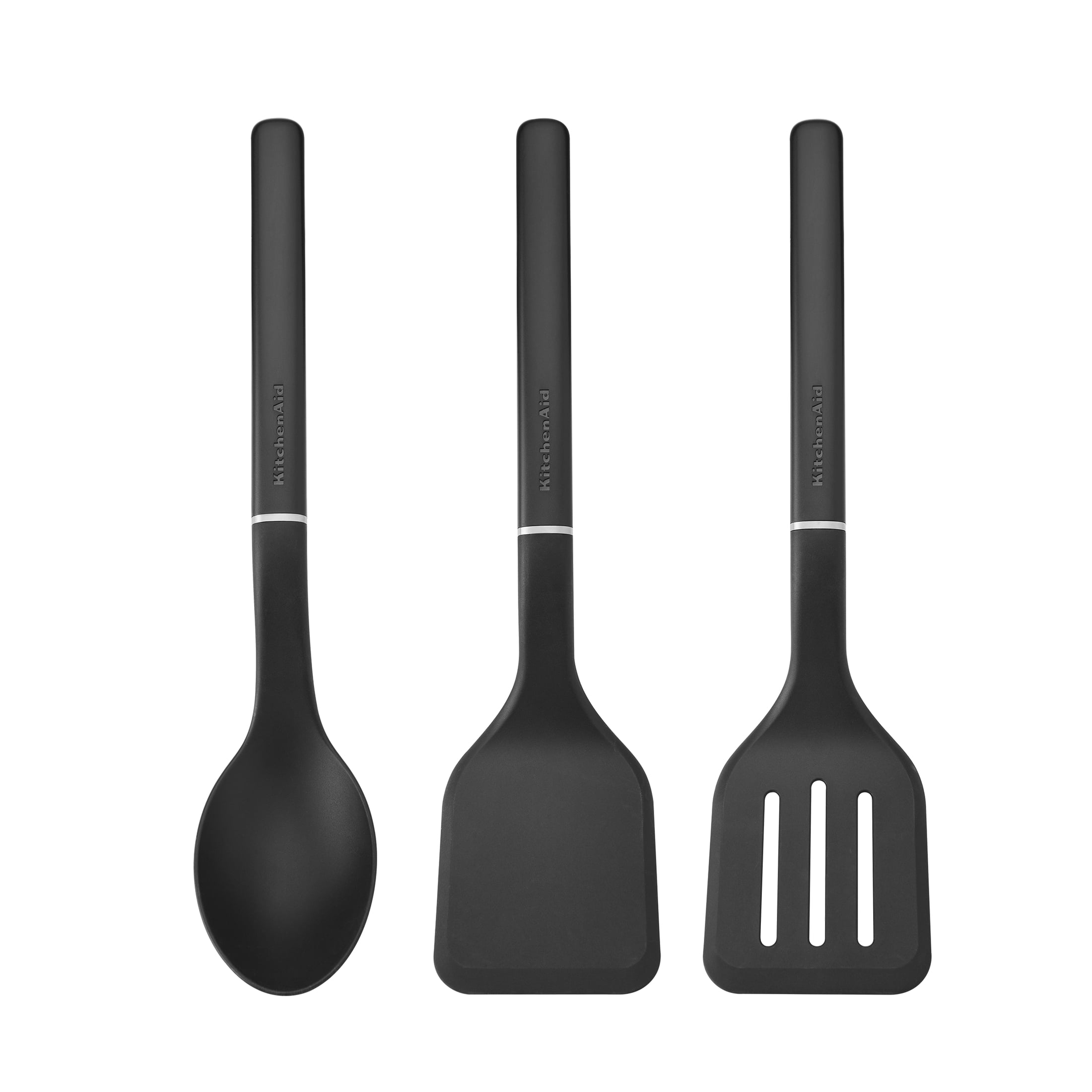 Professional Grade 3-Piece Cooking Utensils Set with Ergonomic Handles, Black - High-Precision Culinary Tool for Baking & Cooking - Default Title