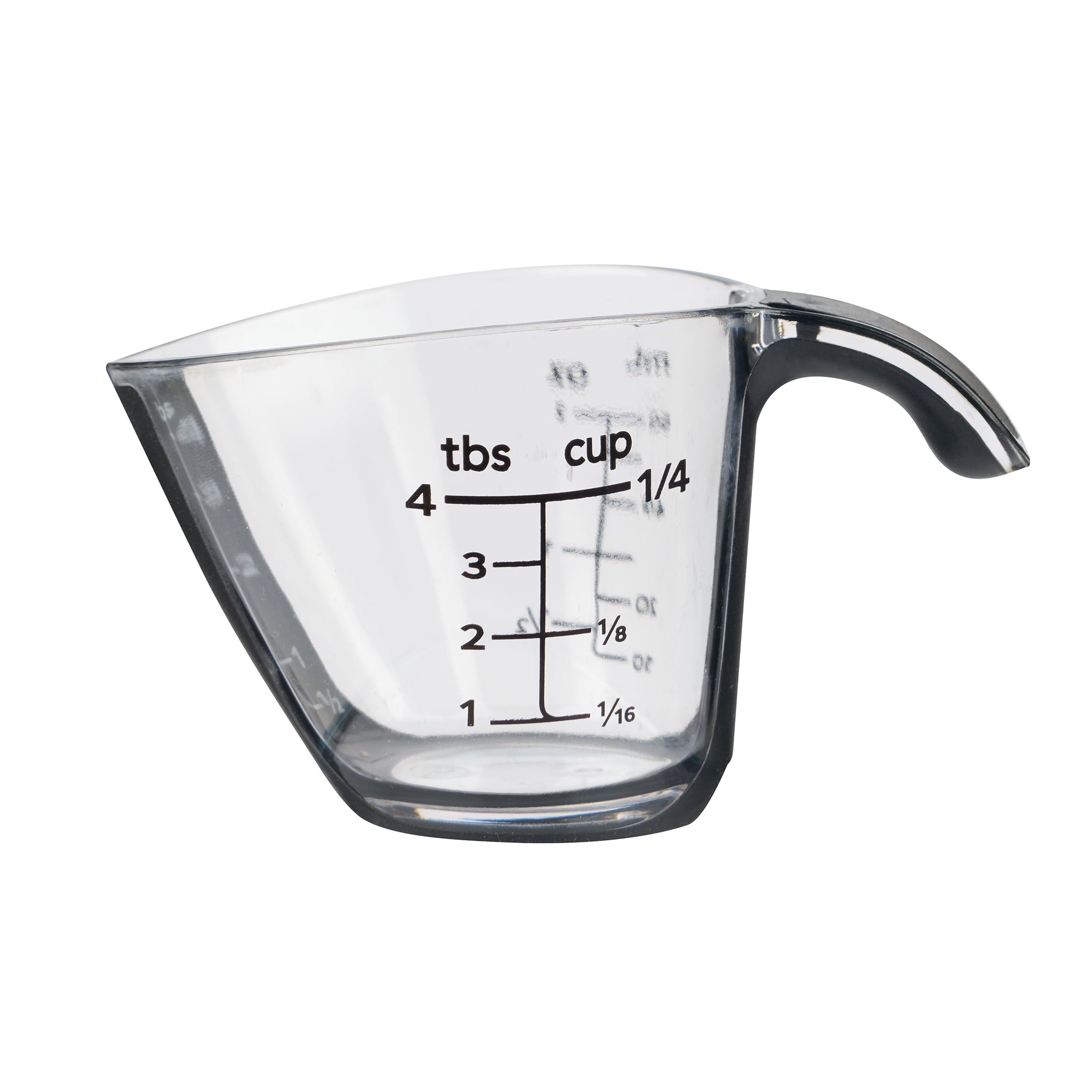 Time-Saving 1/4C Plastic Mini Measuring Cup, Black/Transparent - Premium Stainless Steel Garlic Presser & Peeler - Default Title