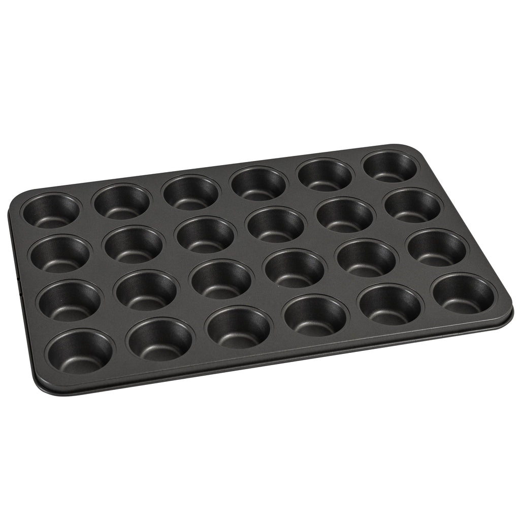 Premium Kitchen 24 Cavity Mini Muffin Pan, Non-Stick Bakeware,1.8 inch Diameter Cups,Gray,Carbon Steel - Multi-Functional Manual Food Chopper & Slicer - Default Title