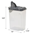 Deliciously Squishy 3.5 QT Plastic Food Dispenser, Clear with Gray Lid (1 Each) 7.5" L x 3.75" W x 9.25" H, Designed to Help wi... - Playful Star & Heart Shaped Geometric NeeDoh - Default Title