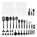 Heat-Resistant 36 Piece Kitchen Gadget Set with Kitchen Cooking Utensils, and Drawer Organizer, Black - Heat-Resistant Silicone Cooking Spatula Turner - Default Title
