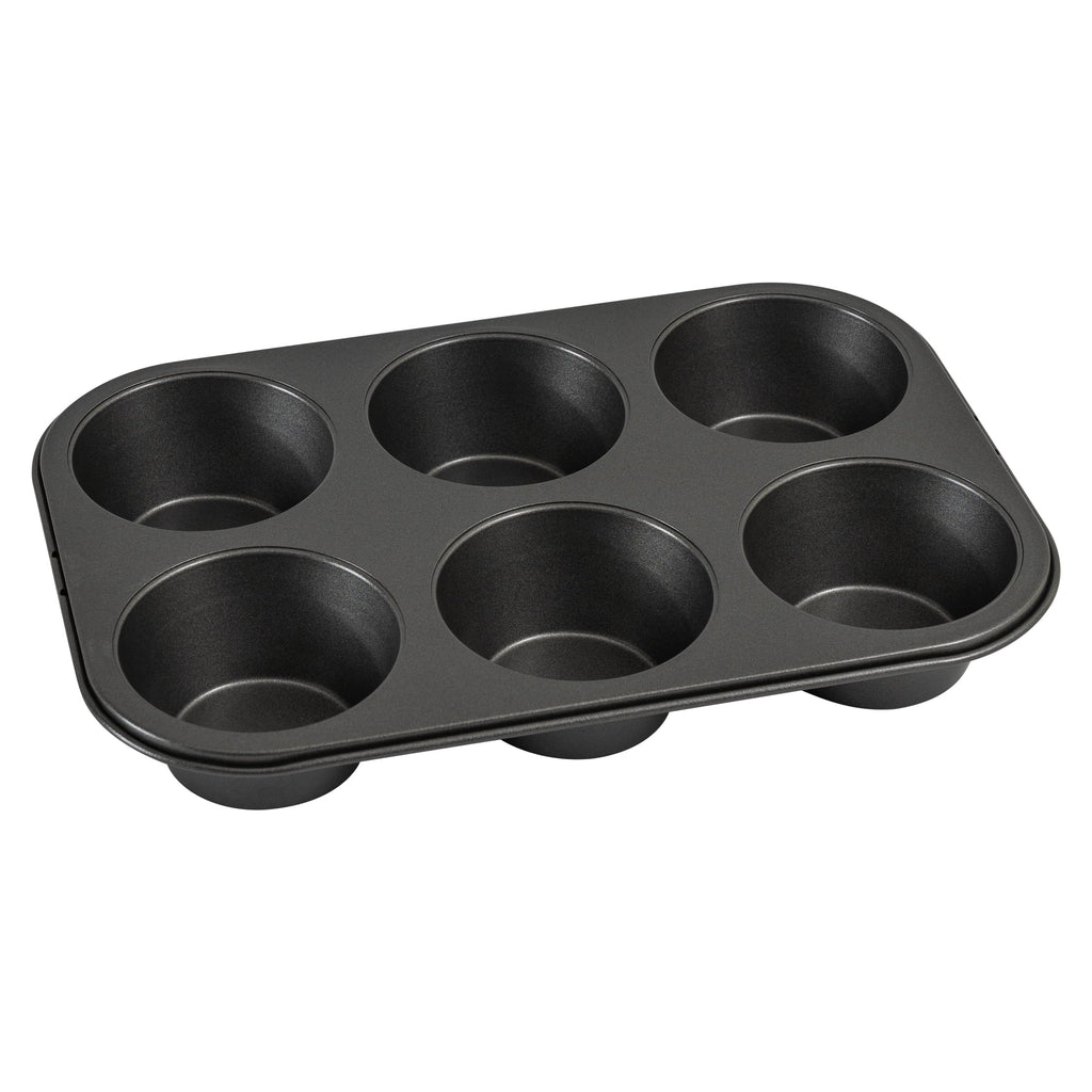 Premium Kitchen 6 Cup Jumbo Muffin Pan, Non-Stick Bakeware,3.4 inch Diameter Cups,Gray,Carbon Steel - Multi-Functional Manual Food Chopper & Slicer - Default Title