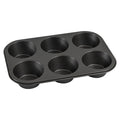 Premium Kitchen 6 Cup Jumbo Muffin Pan, Non-Stick Bakeware,3.4 inch Diameter Cups,Gray,Carbon Steel - Multi-Functional Manual Food Chopper & Slicer - Default Title