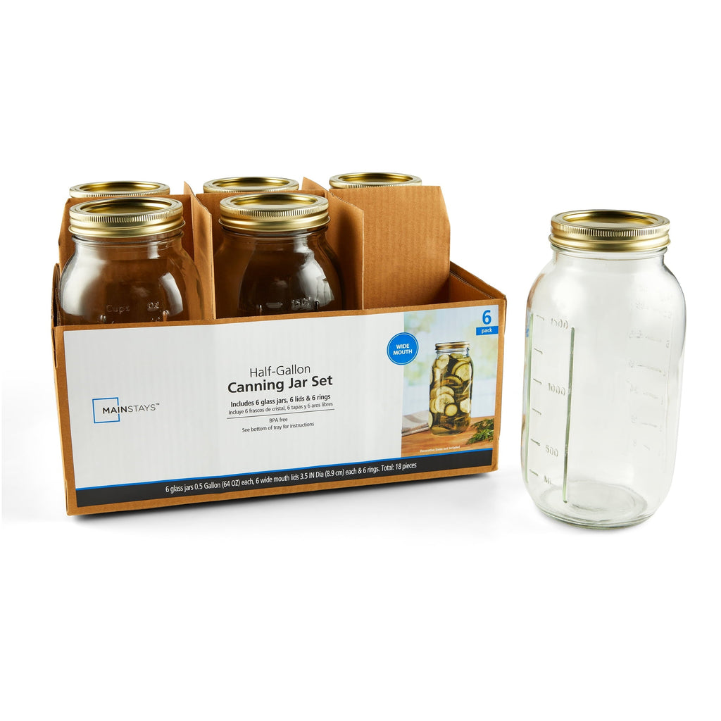 Whimsical Doughnut 64 oz Mason Jars, Wide Mouth Half Gallon Canning Jars with Lids and Rings, 6-Pack Extra Large Glass Jars for Home Can... - Squishy Dohnut Sweet Treat Shaped Stress Toy - Default Title