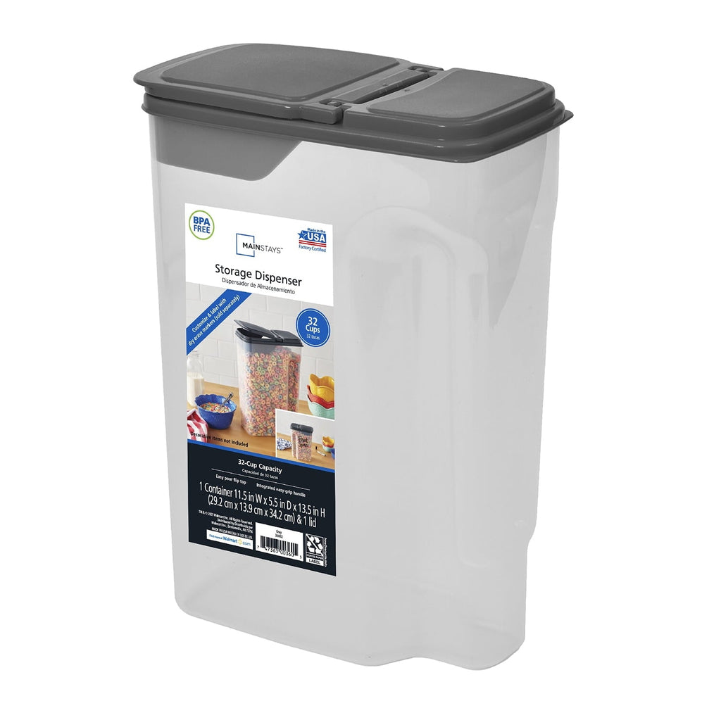 Playful Geometric Plastic Cereal Dispenser with Lid, 32 Cup Airtight Cereal Storage Container for Pantry Organization and Dry Foo... - Fun Food Fidget Cookie Squishable Toy - Default Title