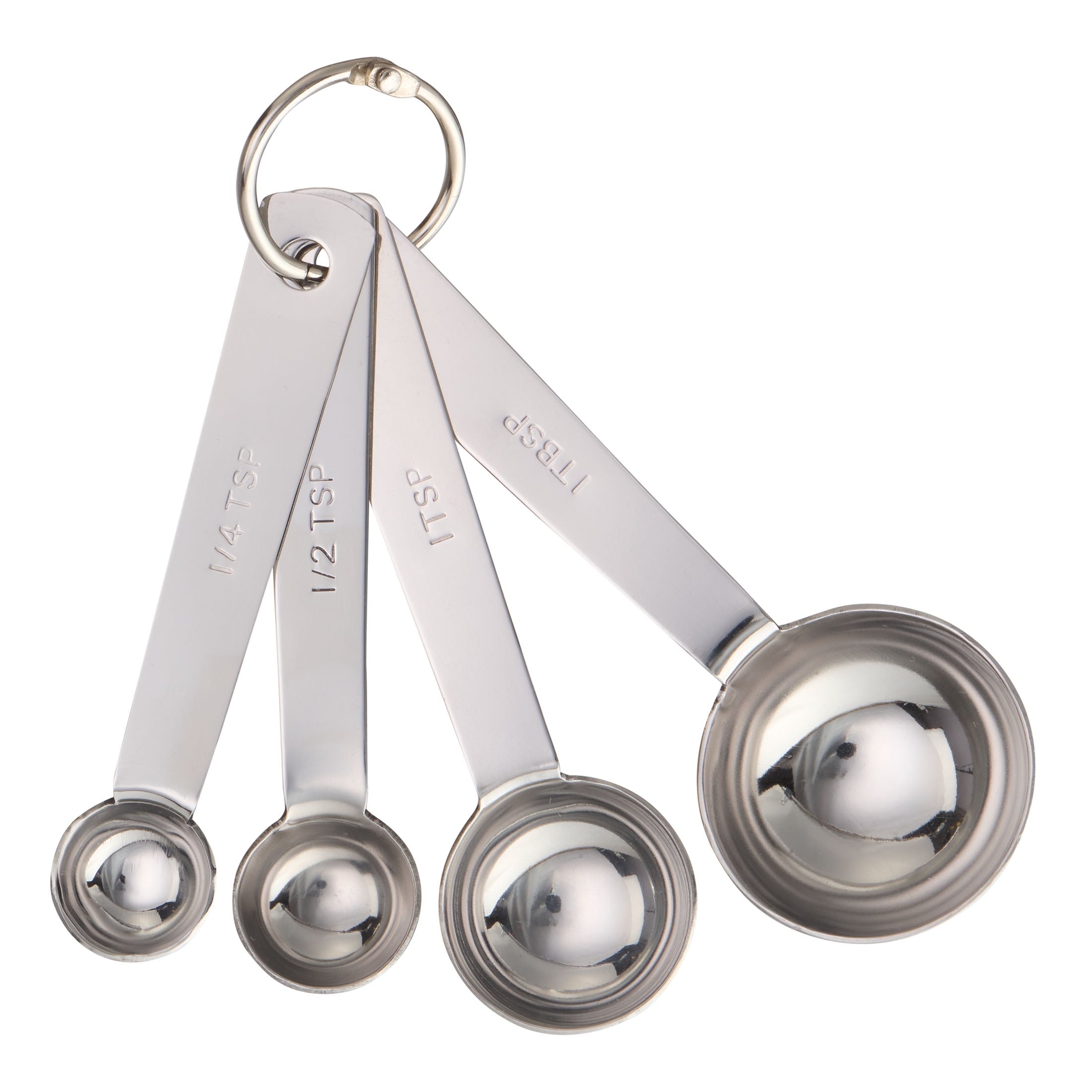 Time-Saving Kitchen Stainless Steel 4-Piece Nesting Measuring Spoons Set, Stainless Steel Finish - Multi-Functional Manual Food Chopper & Slicer - Default Title