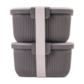 Deliciously Squishy Plastic Food Storage Bento Snack Container, Rectangle, Grey, 19oz Capacity, Made for Portable Food Storage - Fun Food Fidget Cookie Squishable Toy - Default Title