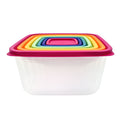 Fun Food Fidget Plastic Rainbow Food Storage Set, Multi Color, 14 Count, Best Used for Leftover Storage and Reheating - Playful Star & Heart Shaped Geometric NeeDoh - Default Title