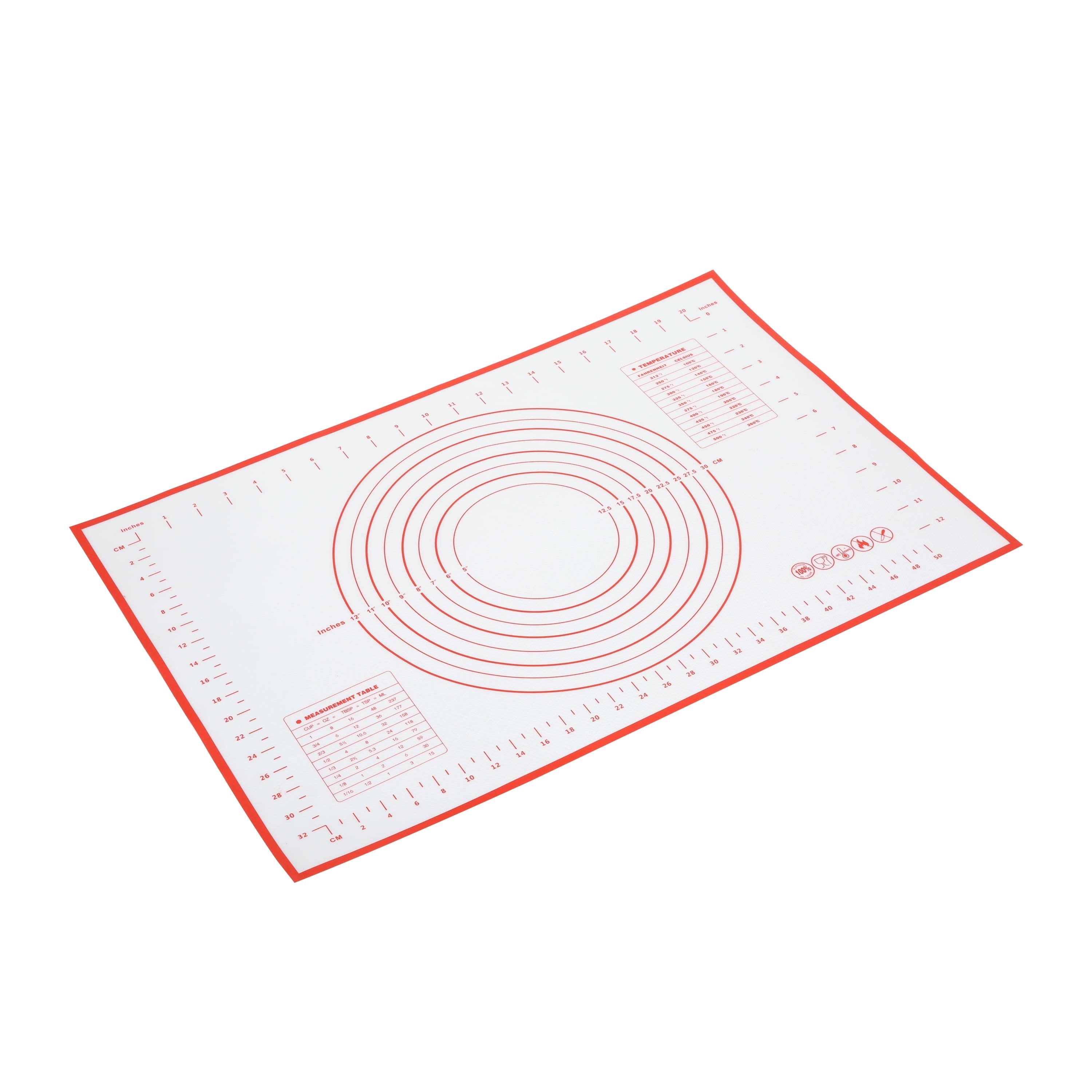 Innovative Reusable Silicone 24"x 18" Pastry Mat with Measurements - Kitchen Gadget Tool for Quick Food Prep - Default Title