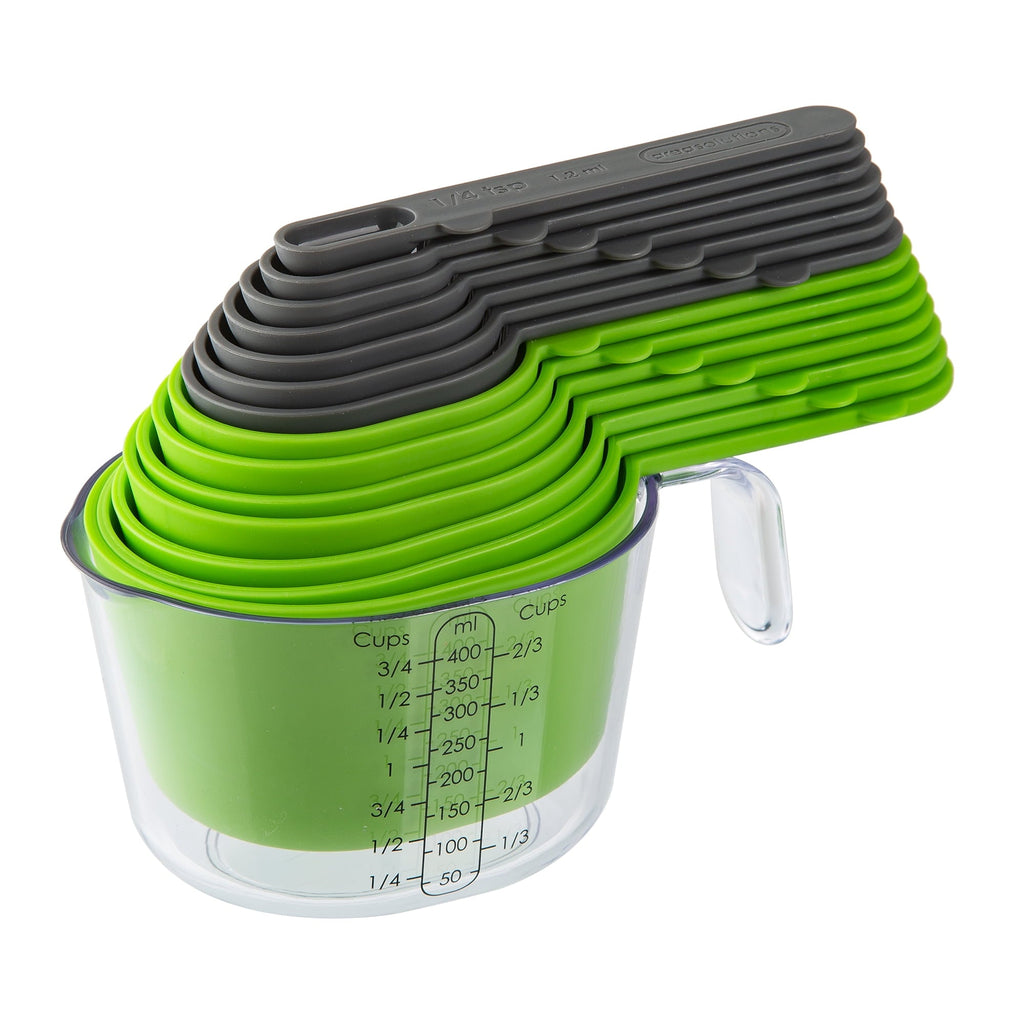 Premium Kitchen 15 Piece Magnetic Measuring Set - Multi-Functional Manual Food Chopper & Slicer - Default Title