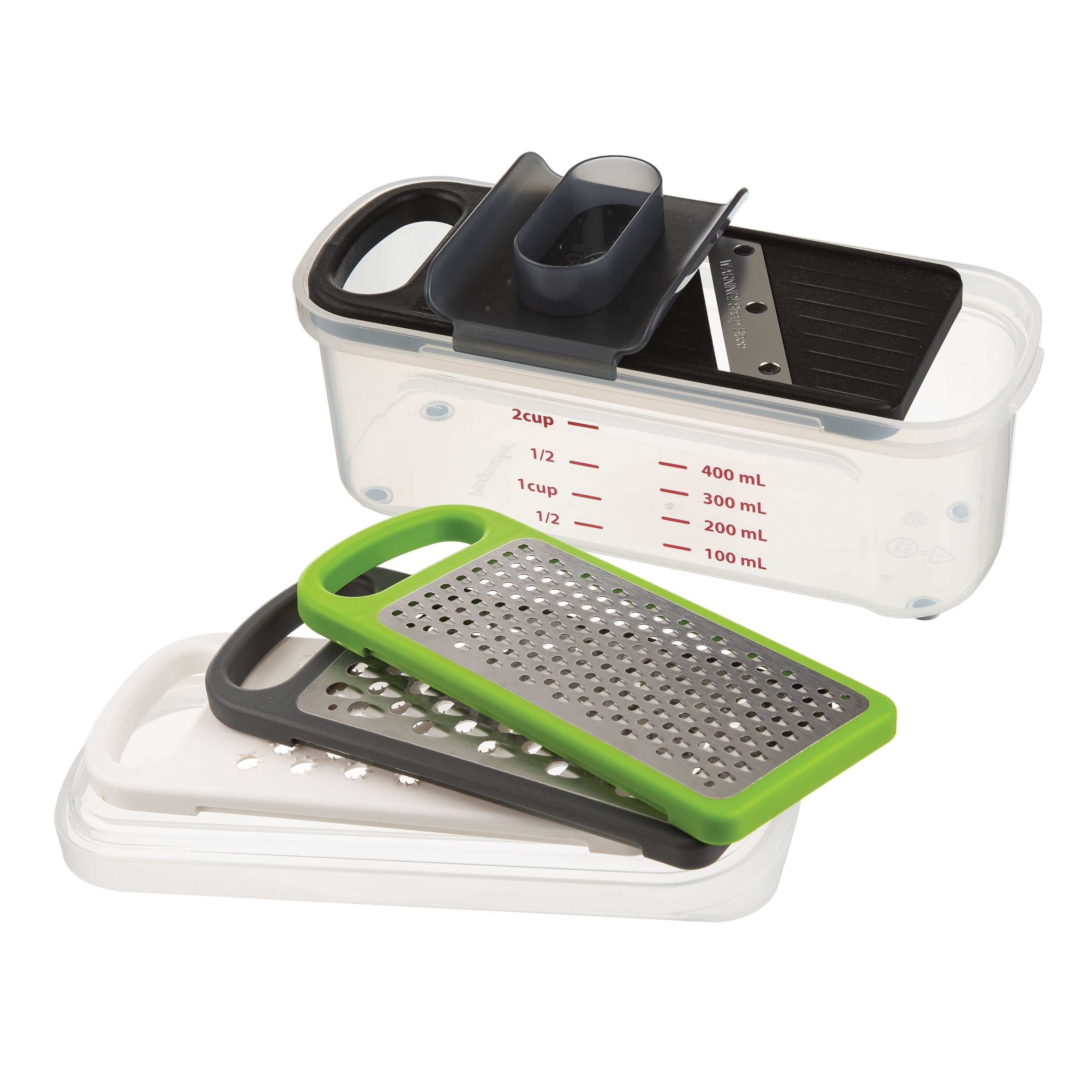 Premium Kitchen Compact Grate & Slice Set - Premium Stainless Steel Garlic Presser & Peeler - Default Title