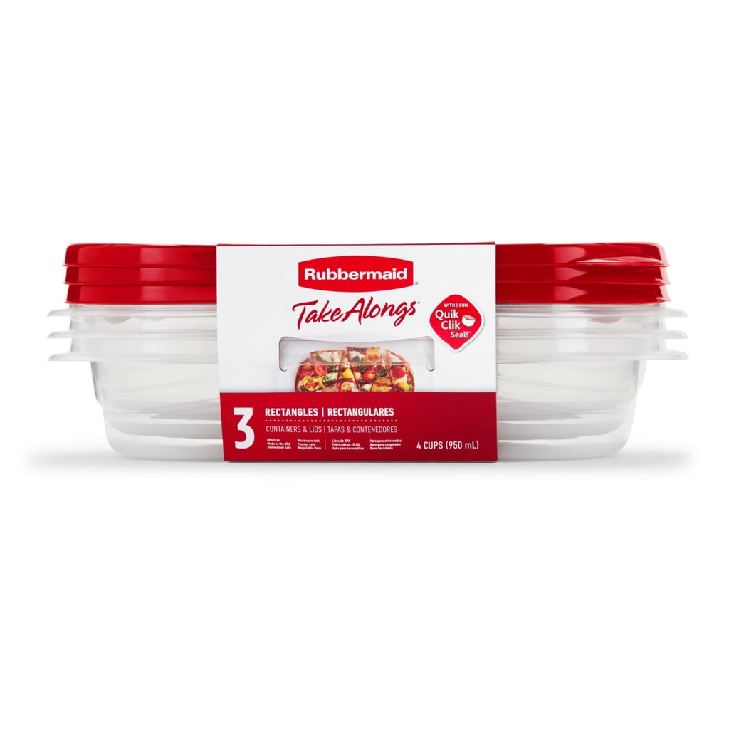 Deliciously Squishy 4.0-Cup Rectangle Food Storage Containers, Ruby Red, 3 pack - Deliciously Soft Cupcake Sensory Glob - Default Title
