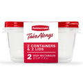 Sweet Treat Shaped 8 Cups, 2 Packs, Red, Plastic Deep Rectangle Food Storage Containers - Playful Star & Heart Shaped Geometric NeeDoh - Default Title