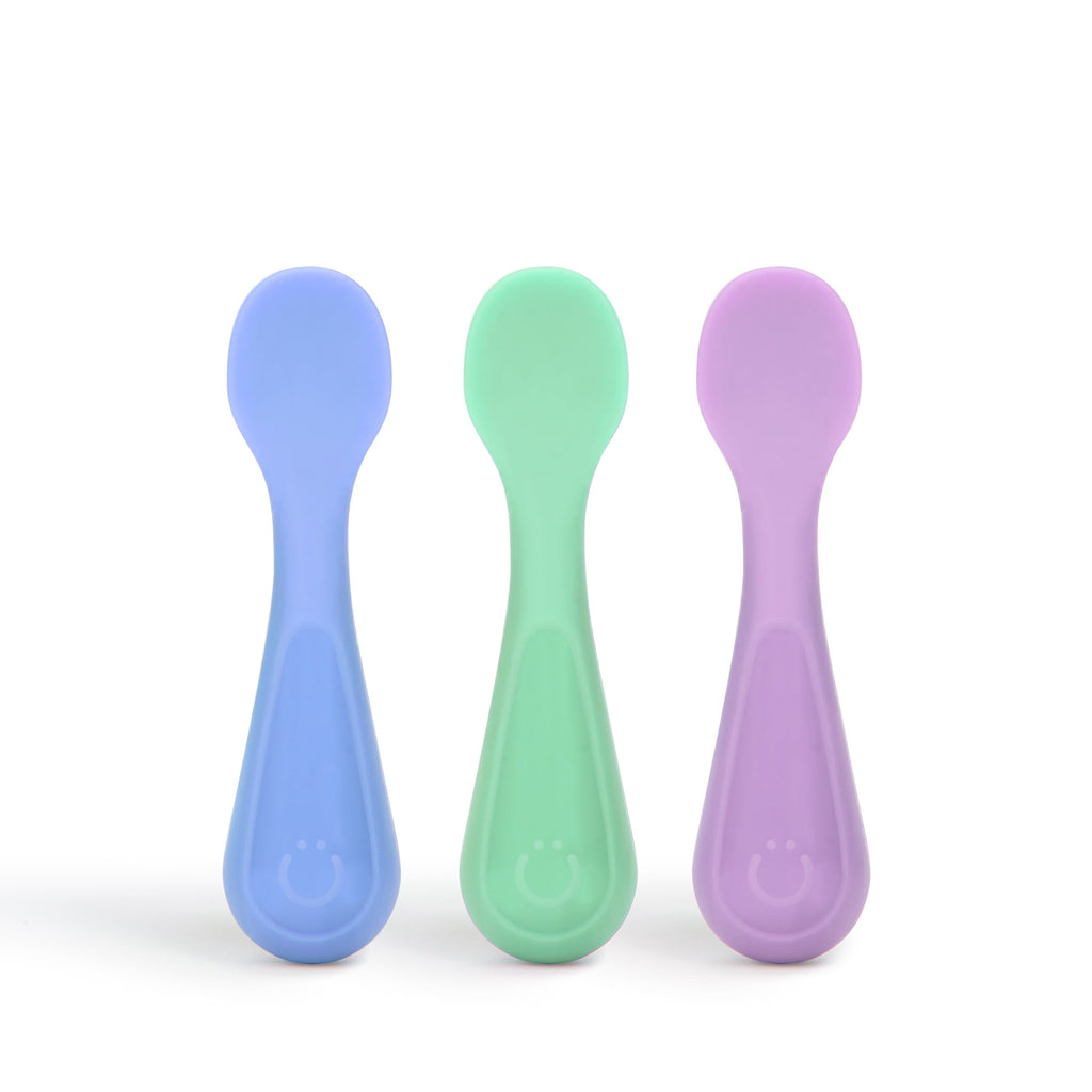 Durable Steel Silicone Toddler Training Spoons, Baby, Silicone Flatware Sets, 3 Pack - High-Precision Culinary Tool for Baking & Cooking - Default Title