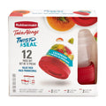 Sweet Treat Shaped 12 Piece Food Storage Set, Red - Squishy Dohnut Sweet Treat Shaped Stress Toy - Default Title