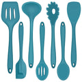 Premium Silicone 7-Piece Silicone Cooking Utensils Set, Blue Kitchen Utensils, Non-stick Gadgets Tools Include Slotted Turner, Soup La... - Premium Stainless Steel Cooking Utensil for Non-Stick Pots - Default Title
