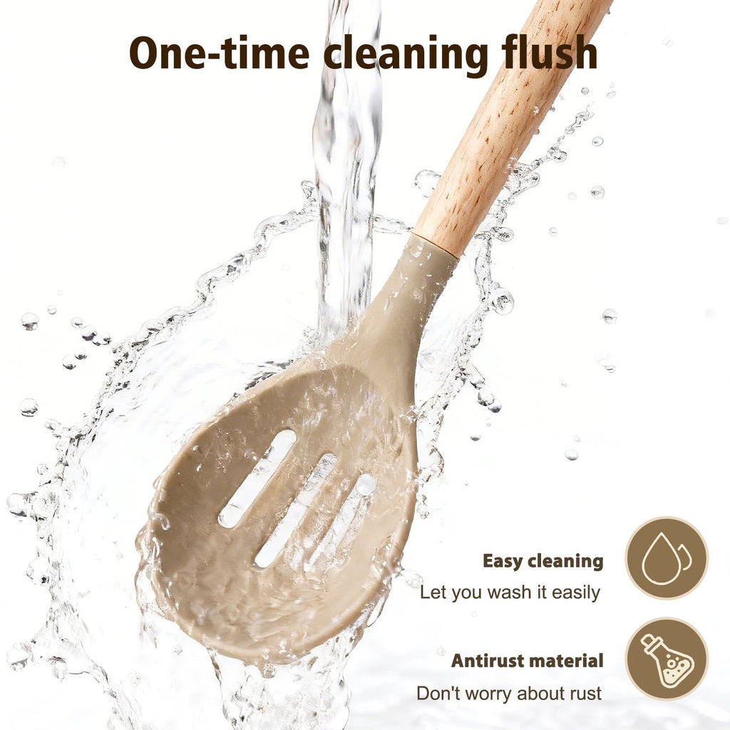 High-Precision Silicone Cooking Utensils Set, Heat Resistant Kitchen Tools, 36 PCS Non-Stick Silicone Cooking Kitchen Utensils, Khaki - Heavy Duty Stainless Steel Kitchen Shears Detail