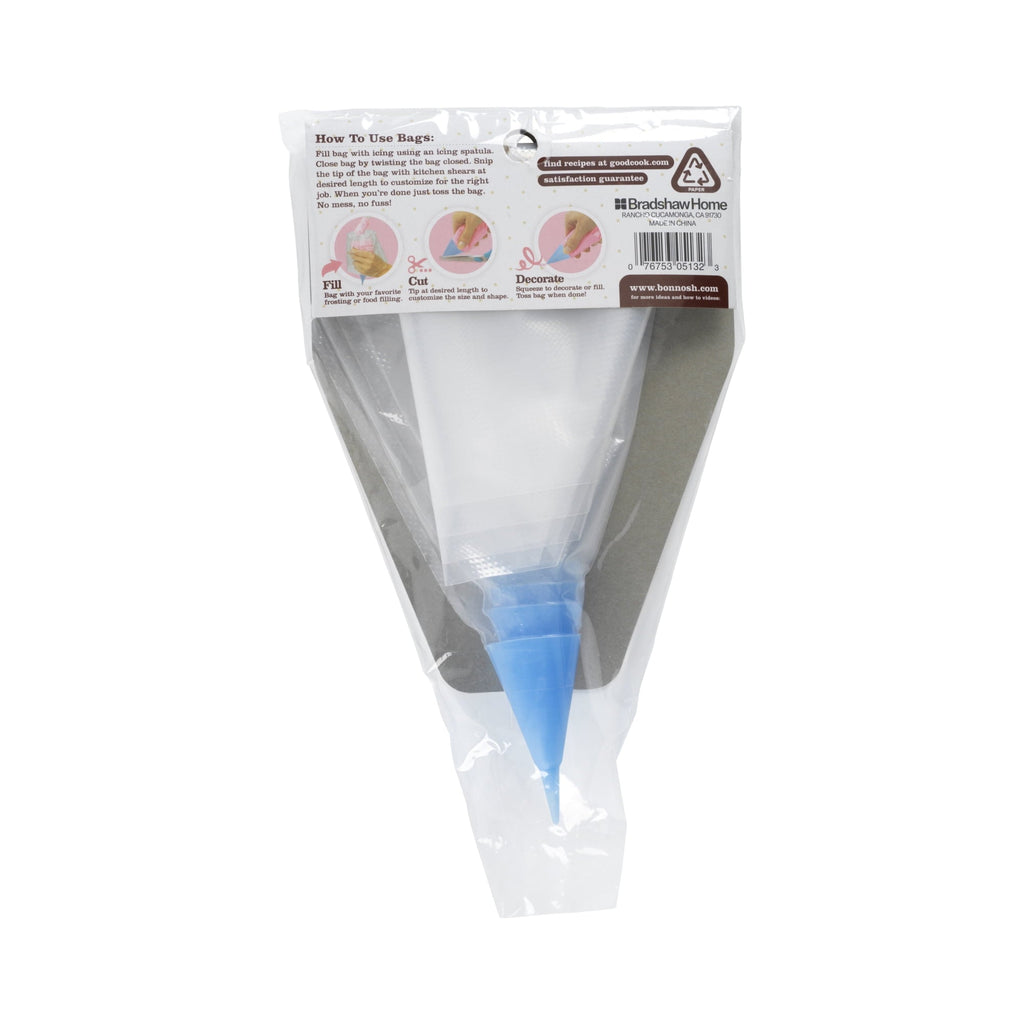 Multi-Functional Bags with Cut-to-Size Oodle Round Tips, 4-Count - Premium Stainless Steel Garlic Presser & Peeler Detail