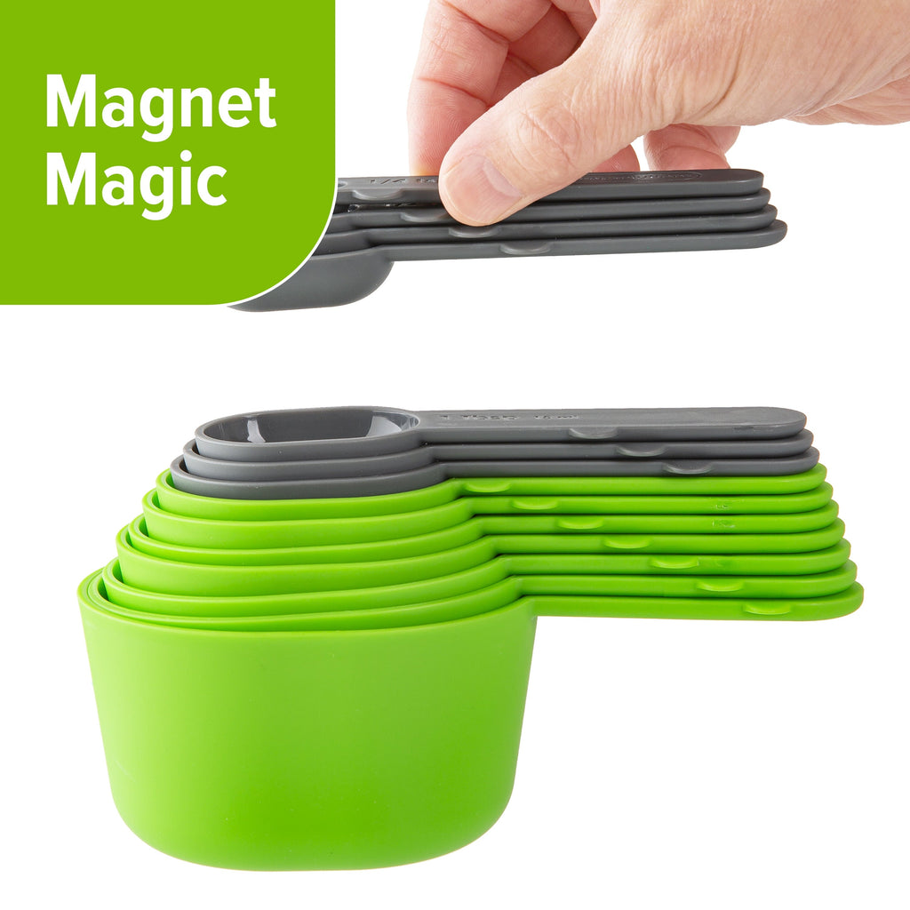 Premium Kitchen 15 Piece Magnetic Measuring Set - Multi-Functional Manual Food Chopper & Slicer Detail