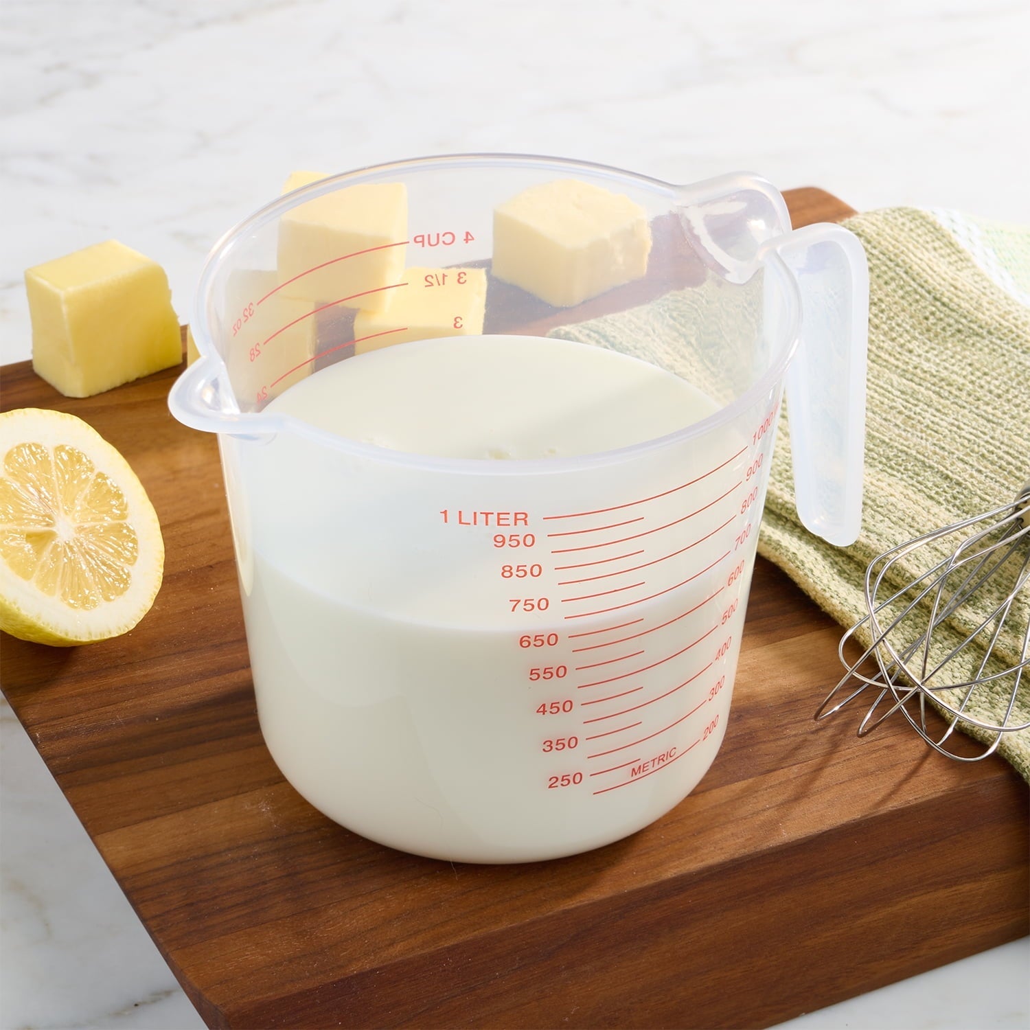 Time-Saving (12 pack) 4 Cup PP Plastic Measuring Cup, 32 oz, Clear - Kitchen Gadget Tool for Quick Food Prep Detail