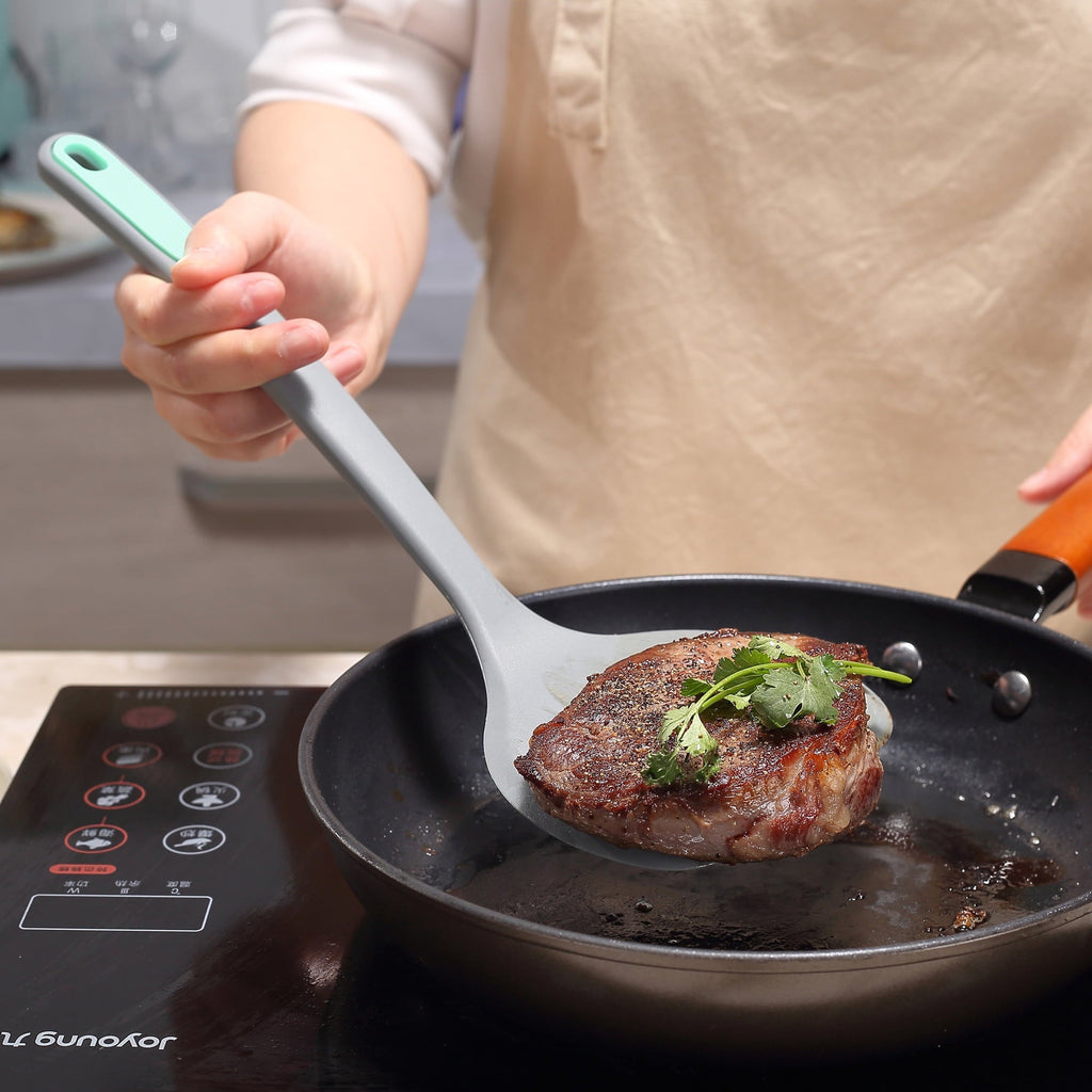 Professional Grade 5 Pieces Silicone Spatula Set, Non-Stick Silicone Turner Spatulas, Heat Resistance Cooking Utensils, Fli... - Professional Kitchen Tool for Culinary Enthusiasts Detail
