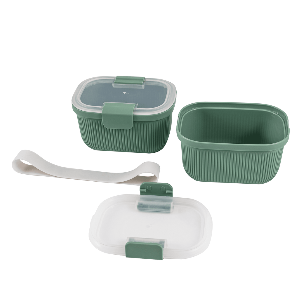Deliciously Squishy Food Storage Snack Container, Plastic, Rectangle, Green, 19oz Capacity, Best Used for On-the-Go Snacks and Small Port... - Deliciously Soft Cupcake Sensory Glob Detail