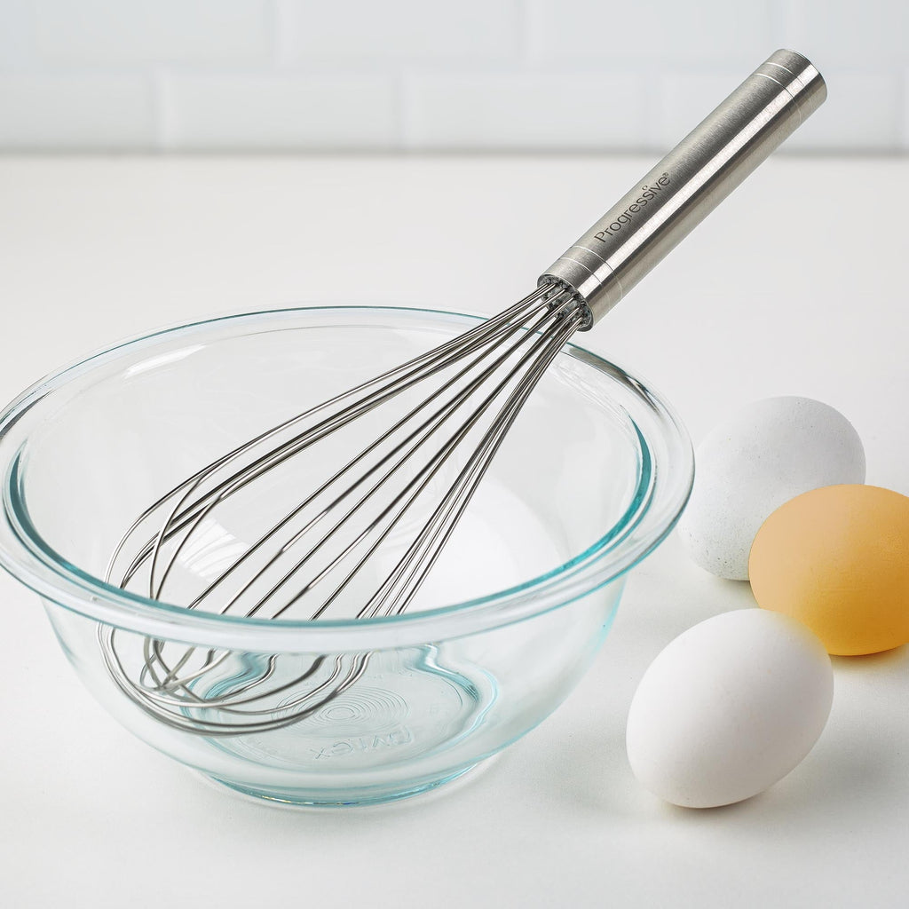 Ergonomic Manual 10" Stainless Steel Balloon Whisk - Premium Stainless Steel Garlic Presser & Peeler Detail