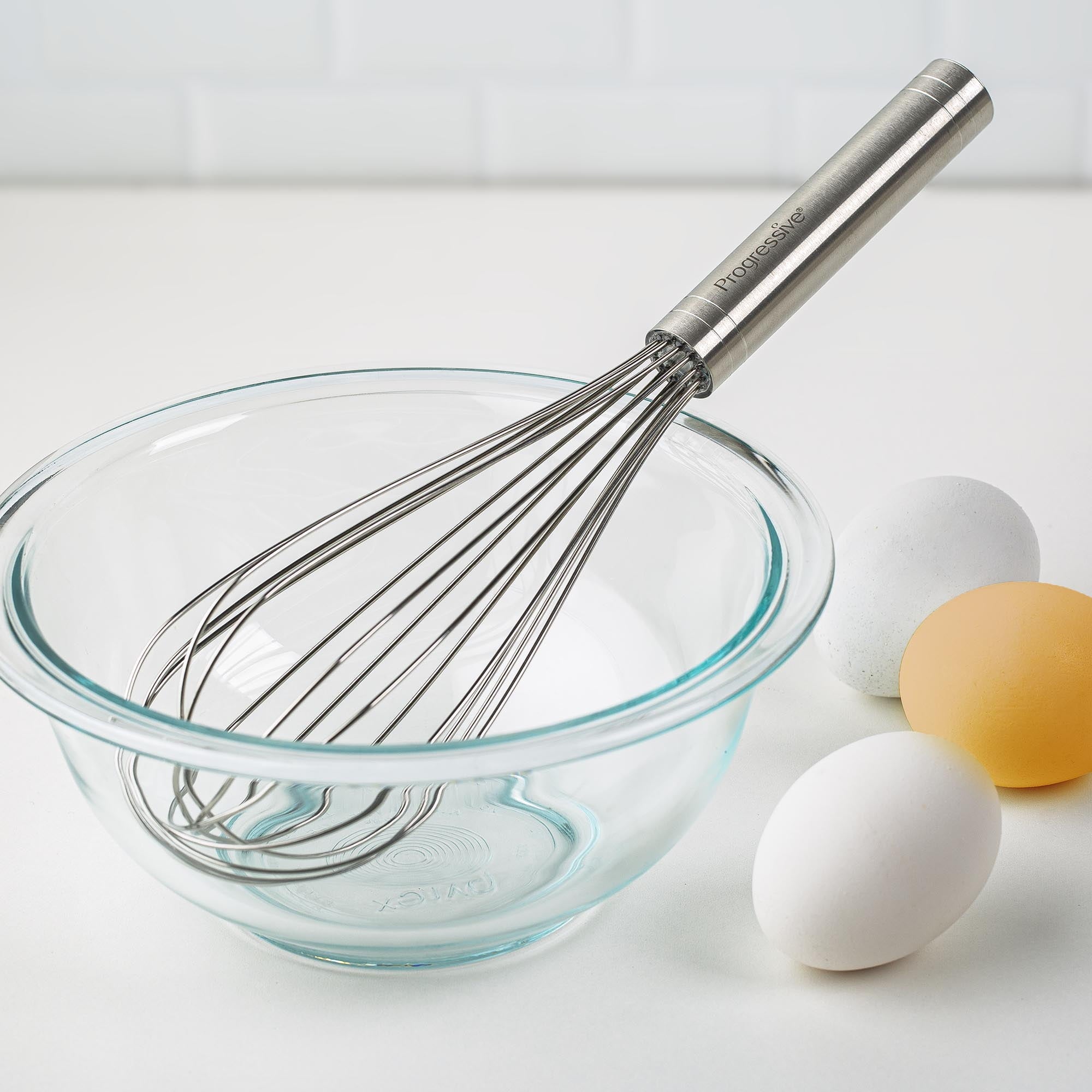 Ergonomic Manual 10" Stainless Steel Balloon Whisk - Premium Stainless Steel Garlic Presser & Peeler Detail