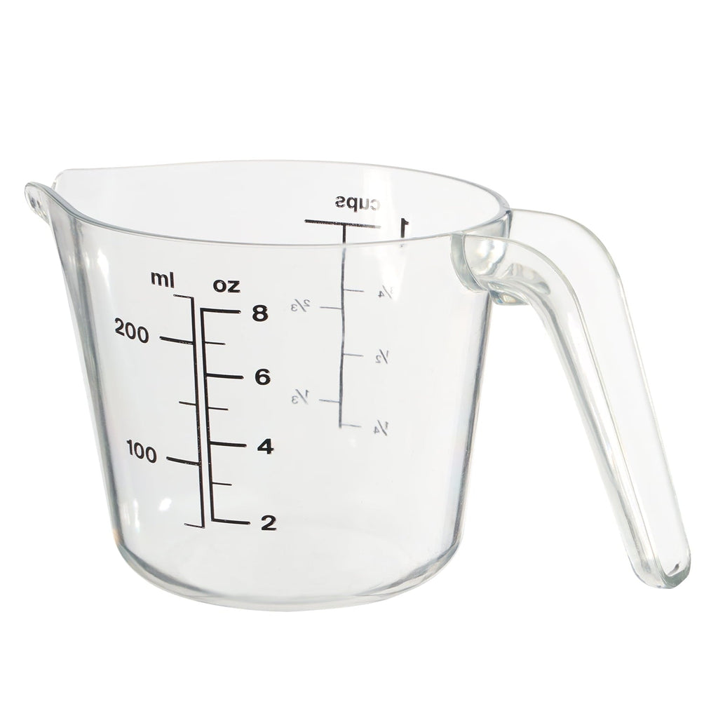 Multi-Functional 1 Cup Large Spout Plastic Measuring Cup, Clear - Kitchen Gadget Tool for Quick Food Prep Detail