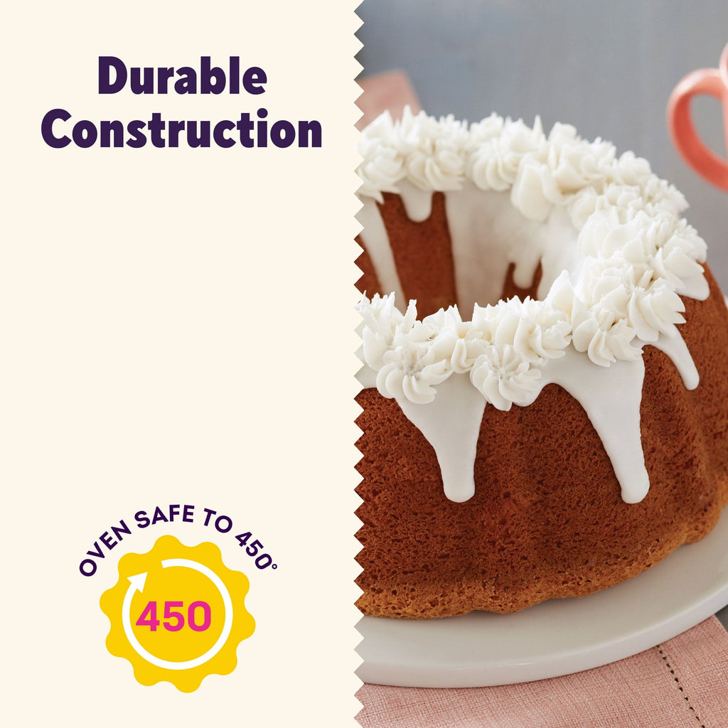 Ergonomic Manual Everyday Non-Stick Bundt Cake Pan 6" Fluted Tube Baking Pan, Packaging May Vary - Multi-Functional Manual Food Chopper & Slicer Detail