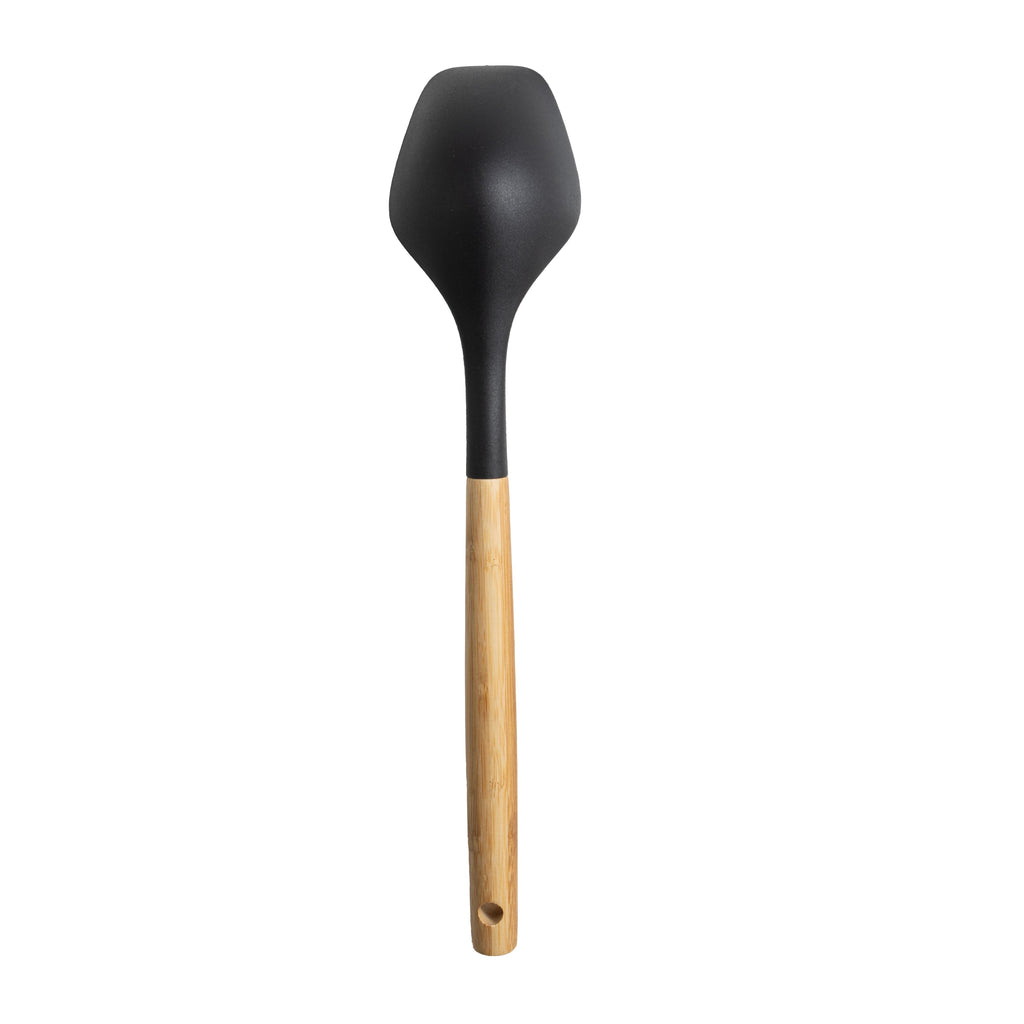Durable Steel with Bamboo Handle, Ideal for Cooking , 13in L - Multi-Purpose Hand Tool for Daily Meal Prep Detail