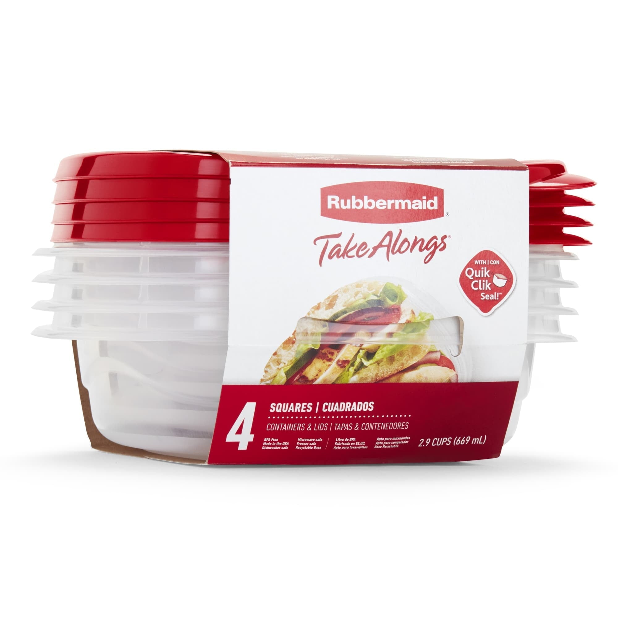 Fun Food Fidget 2.9-Cup Square Food Storage Containers, Ruby Red, 4 Pack - Deliciously Soft Cupcake Sensory Glob Detail