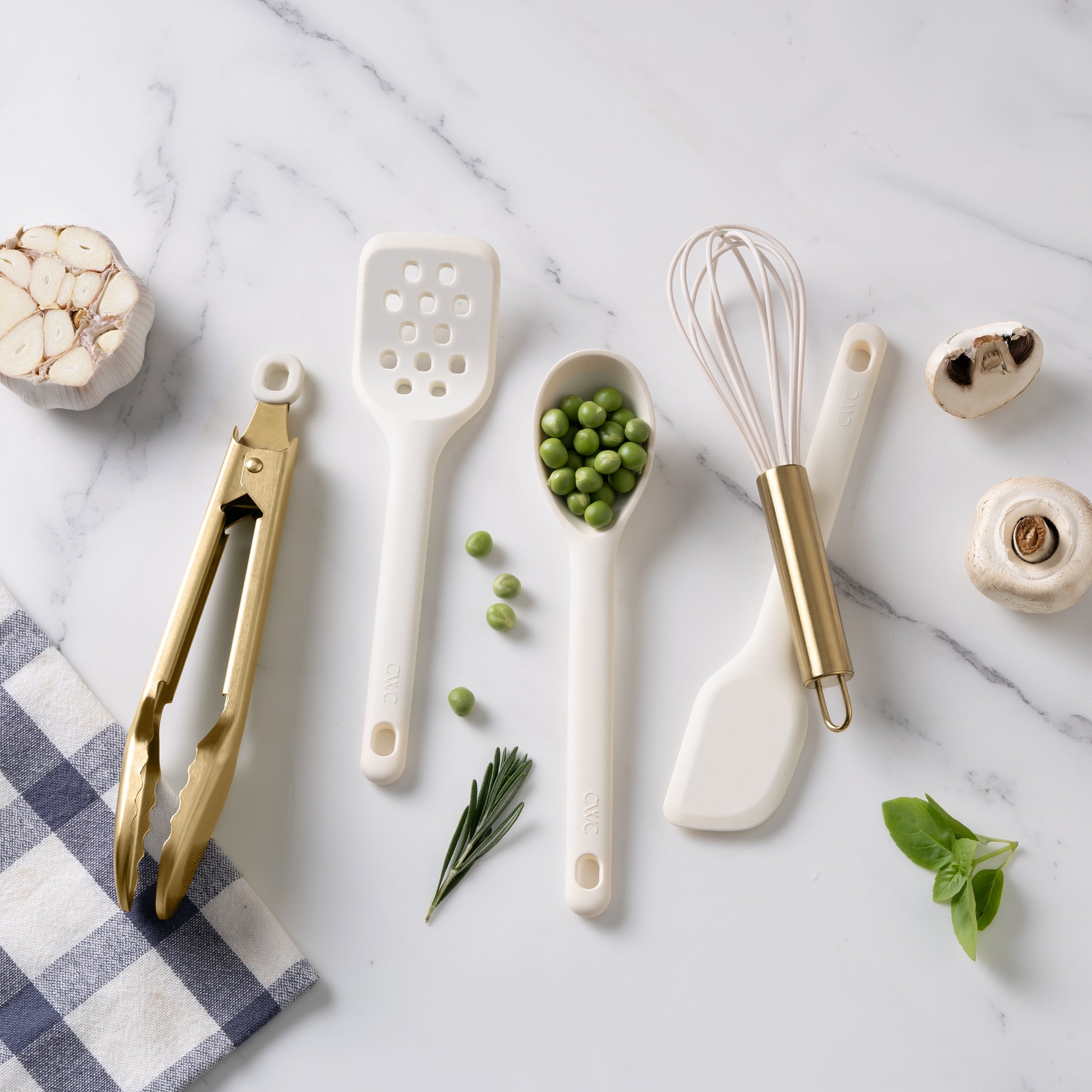 Ergonomic Cooking 5-Piece Mini Silicone Utensil Set Durable & Nonstick Safe - Heat-Resistant Silicone Cooking Spatula Turner Detail