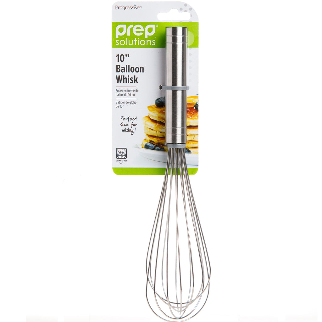 Ergonomic Manual 10" Stainless Steel Balloon Whisk - Premium Stainless Steel Garlic Presser & Peeler Detail