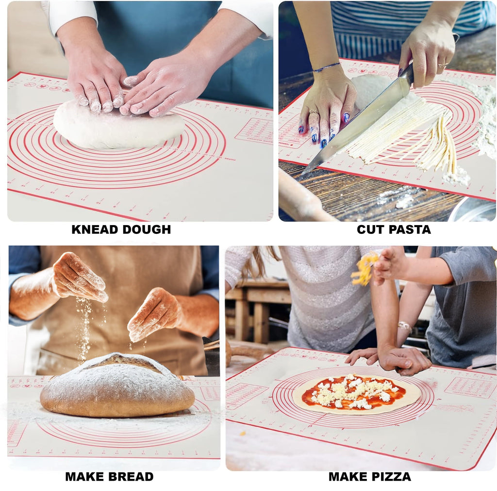 Innovative Reusable Silicone 24"x 18" Pastry Mat with Measurements - Kitchen Gadget Tool for Quick Food Prep Detail