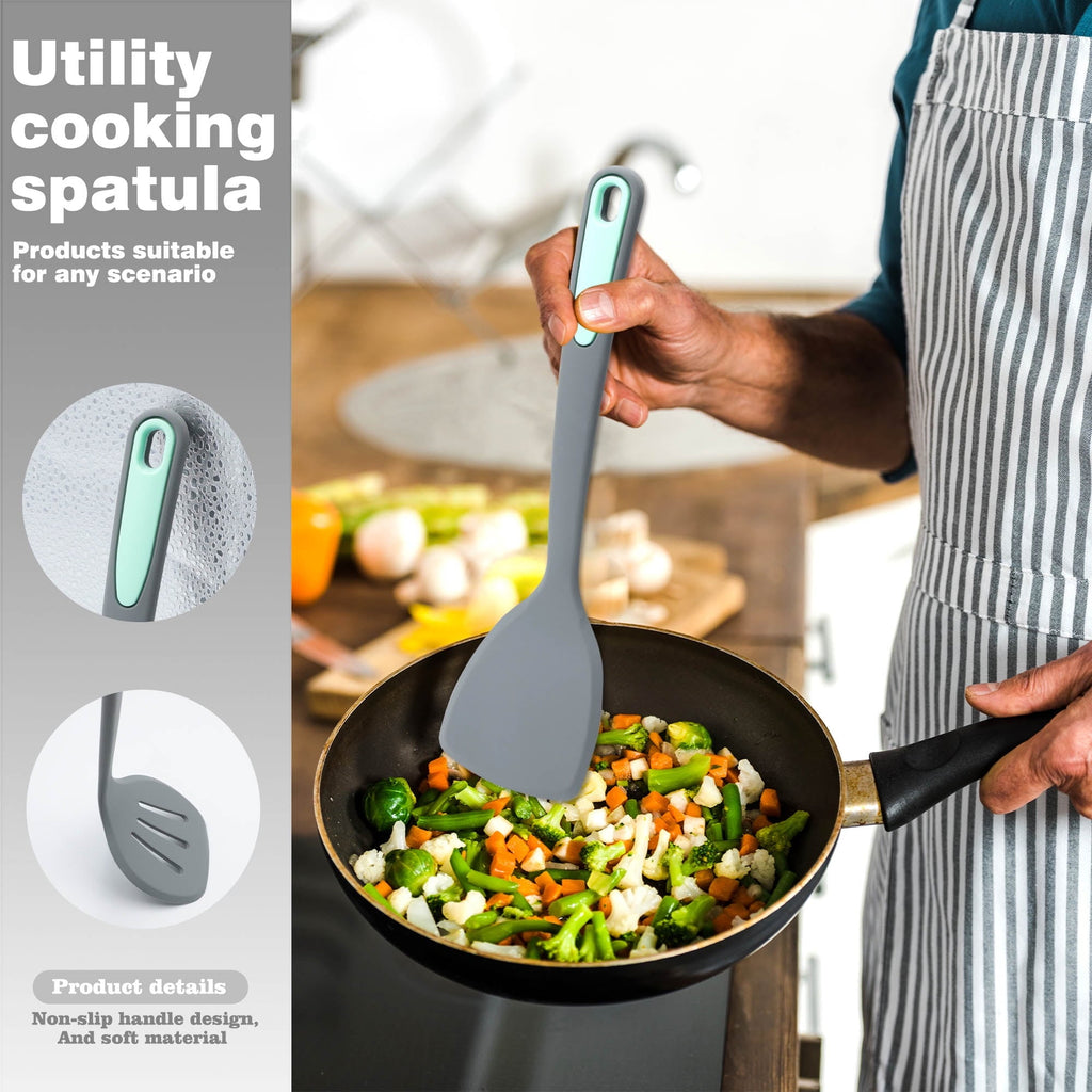 Professional Grade 5 Pieces Silicone Spatula Set, Non-Stick Silicone Turner Spatulas, Heat Resistance Cooking Utensils, Fli... - Professional Kitchen Tool for Culinary Enthusiasts Detail