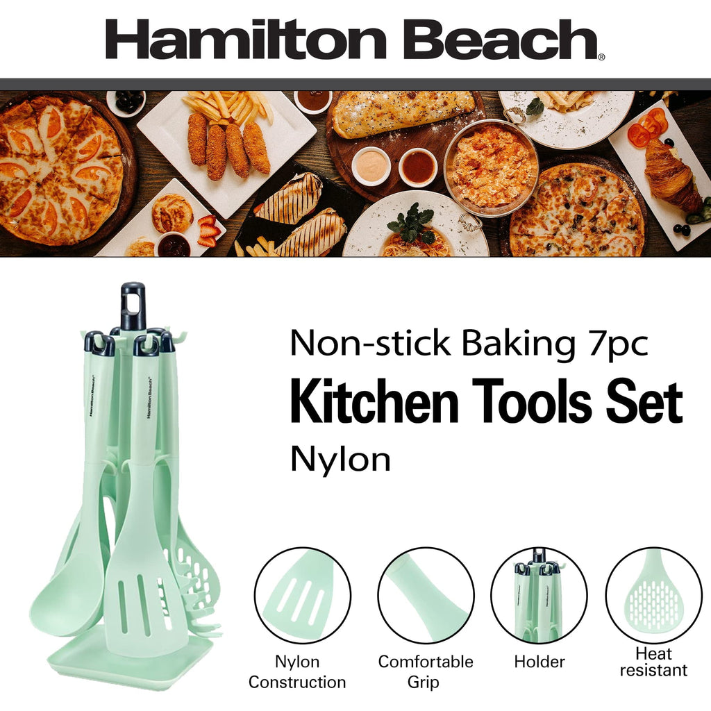 Seamless One-Piece Kitchen Utensil Set 7 Piece | Cooking Utensil set Slotted turner, Ladle Skimmer, Pasta Server, Potato Masher, S... - Heat-Resistant Silicone Cooking Spatula Turner Detail
