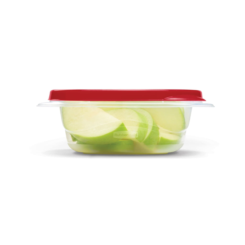 Fun Food Fidget 1.26-Cup Small Square Food Storage Containers, Ruby Red, 5 pack - Deliciously Soft Cupcake Sensory Glob Detail
