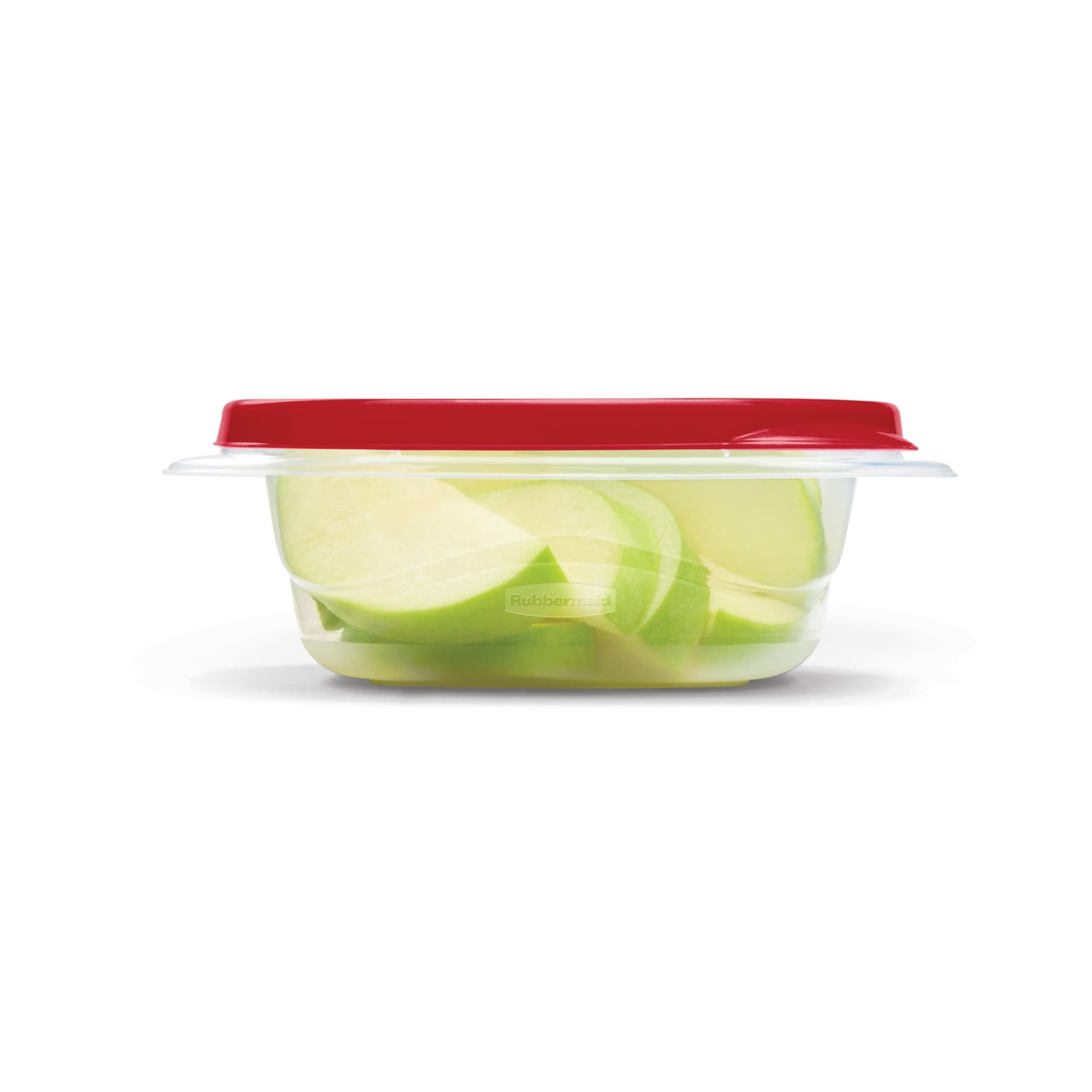 Fun Food Fidget 1.26-Cup Small Square Food Storage Containers, Ruby Red, 5 pack - Deliciously Soft Cupcake Sensory Glob Detail