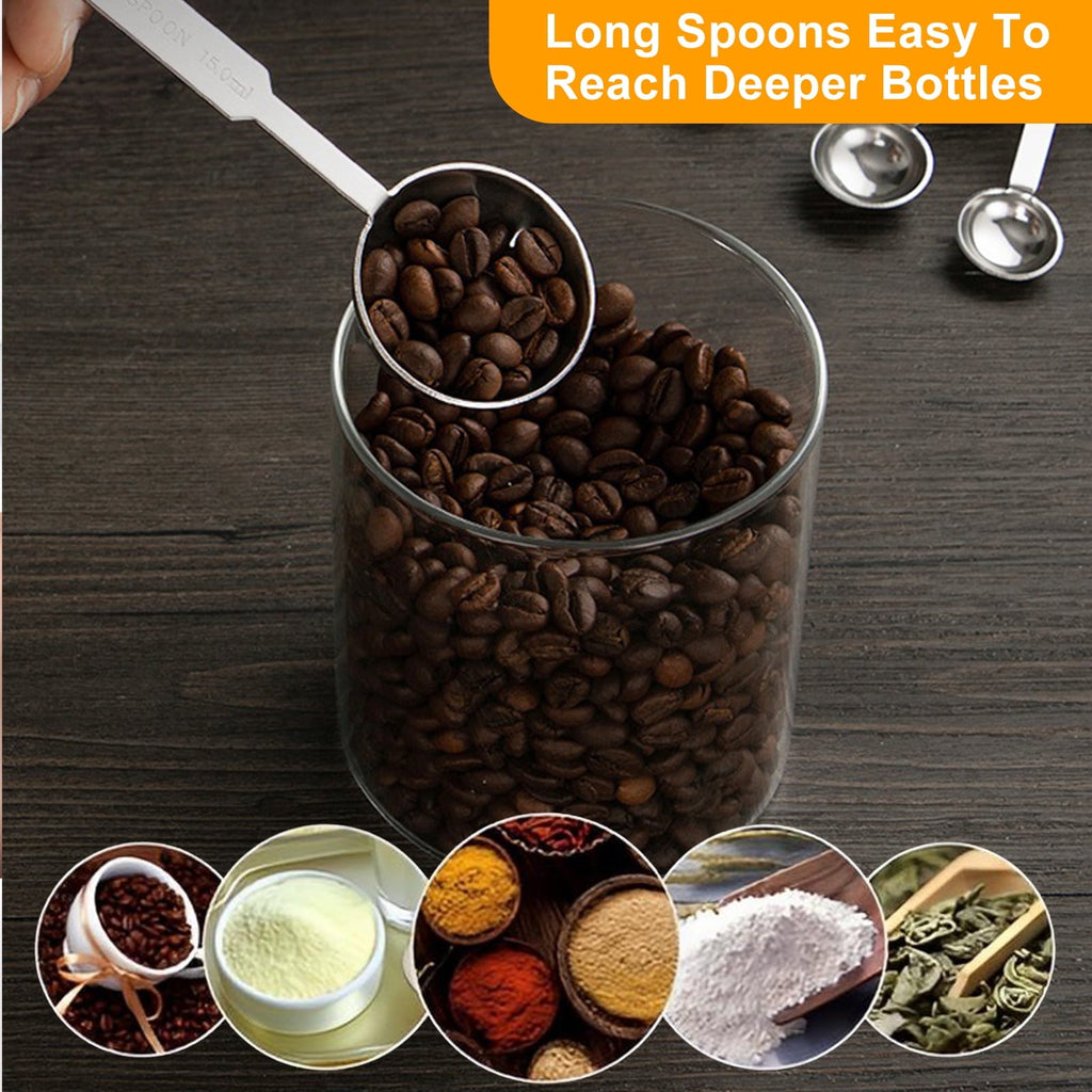 Non-Stick Safe Measuring Cups and Spoons Set of 10, 5 Stainless Steel Cups and 5 Spoons for Kitchen Cooking Baking - Heat-Resistant Silicone Cooking Spatula Turner Detail